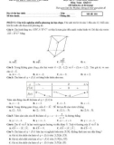 Đề thi giữa học kì 1 môn Toán lớp 12 năm 2024-2025 có đáp án - Trường THPT Nguyễn Văn Trỗi, Khánh Hòa