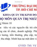 Mục  tiêu và các nguyên tắc trả công lao động trong các tổ chức, doanh nghiệp