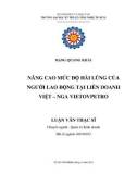 Luận văn Thạc sĩ: Nâng cao mức độ hài lòng của người lao động tại Liên doanh Việt – Nga Vietovpetro