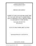 Luận văn Thạc sĩ Khoa học vật chất: Nghiên cứu khả năng hấp phụ Mn(II), Ni(II) của vật liệu chế tạo từ sắt(III) nitrat, silicat, phophat có gia thêm đất hiếm và thăm dò xử lý môi trường