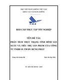 Báo cáo thực tập tốt nghiệp: Phân tích thực trạng tình hình sản xuất và tiêu thụ sản phẩm của công ty TNHH sản xuất thương mại dịch vụ Hưng Phát