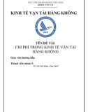 Tiểu luận Kinh tế vận tải hàng không: Chi phí trong kinh tế vận tải Hàng không