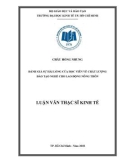 Luận văn Thạc sĩ Kinh tế: Đánh giá sự hài lòng của học viên về chất lượng đào tạo nghề cho lao động nông thôn