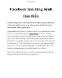 fac làm tăng bệnh tâm thần