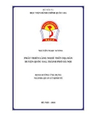 Đề án tốt nghiệp ngành Quản lý kinh tế: Phát triển làng nghề trên địa bàn huyện Quốc Oai, thành phố Hà Nội