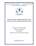 Summary of PHD thesis: Impact of equity, credit risk on financial stability of Vietnamese commercial banks