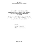 Tiểu luận Tình huống quản lý nhà nước lớp bồi dưỡng kiến thức quản lý nhà nước chương trình chuyên viên chính tại Hà Nội: Giải quyết tranh chấp quyền sử dụng đất tại thị trấn Đình Cả, huyện Võ Nhai, tỉnh Thái Nguyên giữa ông Hoàng Văn Thức và bà Nguyễn Thị Lan