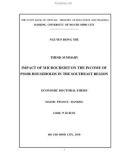 Economic doctoral thesis: Impact of Microcredit on the Income of Poor Households in the Southeast Region