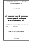 Tóm tắt luận án Tiến sĩ Y học: Thực trạng nhiễm khuẩn tiết niệu ở trẻ em từ 2 tháng đến 6 tuổi tại Hải Phòng và một số giải pháp can thiệp