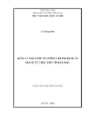 Luận văn Thạc sĩ Luật học: Quản lý nhà nước về cưỡng chế trong thi hành án dân sự từ thực tiễn tỉnh Cà Mau