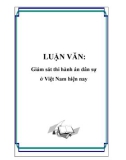 Luận văn tốt nghiệp: Giám sát thi hành án dân sự ở Việt Nam hiện nay