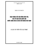 Luận án Tiến sĩ Luật học: Hoạt động của Hội đồng dân tộc, các Ủy ban của Quốc hội nước Cộng hòa xã hội chủ nghĩa Việt Nam