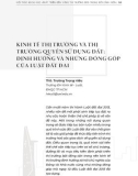 Kinh tế thị trường và thị trường quyền sử dụng đất: Định hướng và những đóng góp của Luật Đất đai