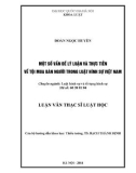 Luận văn Thạc sĩ Luật học: Một số vấn đề lý luận và thực tiễn về tội mua bán người theo luật hình sự Việt Nam