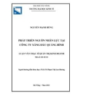 Luận văn Thạc sĩ Quản trị kinh doanh: Phát triển nguồn nhân lực tại Công ty xăng dầu Quảng Bình