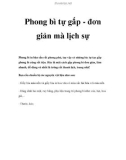 Phong bì tự gấp - đơn giản mà lịch sự