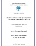 Luận văn Thạc sĩ Kinh tế: Giải pháp nâng cao hiệu quả hoạt động các công ty chứng khoán Việt Nam