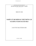 Luận văn Thạc sĩ Khoa học: Nghiên cứu bộ nhiễm sắc thể ở những cặp vợ chồng vô sinh nguyên phát