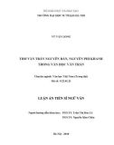 Luận án tiến sĩ Ngữ văn: Thơ văn Trần Nguyên Đán, Nguyễn Phi Khanh trong văn học Vãn Trần