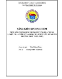 Sáng kiến kinh nghiệm THPT: Một số kinh nghiệm trong phương pháp huấn luyện chạy tiếp sức 4x100m cho đội tuyển điền kinh trường THPT Tuần Giáo