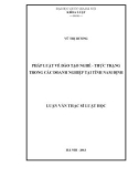 Luận văn Thạc sĩ Luật học: Pháp luật về đào tạo nghề - Thực trạng trong các doanh nghiệp tại tỉnh Nam Định