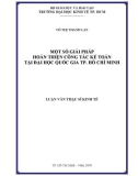 Luận văn Thạc sĩ Kinh tế: Một số giải pháp hoàn thiện công tác kế toán tại Đại học quốc gia TP. Hồ Chí Minh