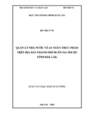 Luận văn Thạc sĩ Quản lý công: Quản lý nhà nước về an toàn thực phẩm trên địa bàn thành phố Buôn Ma Thuột tỉnh Đắk Lắk