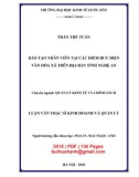 Luận văn Thạc sĩ Kinh doanh và quản lý: Đào tạo nhân viên tại các điểm bưu điện văn hóa xã trên địa bàn tỉnh Nghệ An