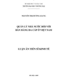 Luận án Tiến sỹ Kinh tế: Quản lý Nhà nước đối với bán hàng đa cấp ở Việt Nam