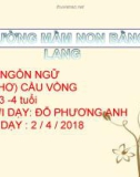 Bài giảng Mầm non: Thơ cầu vồng