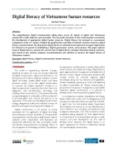 Digital literacy of Vietnamese human resources