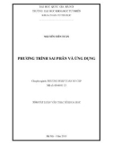 Tóm tắt Luận văn Thạc sĩ Khoa học: Phương trình sai phân và ứng dụng