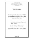 Luận văn Thạc sĩ Luật học: Tranh tụng của luật sư tại phiên tòa hình sự sơ thẩm từ thực tiễn thành phố Hà Nội