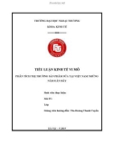 Tiểu luận Kinh tế vi mô: Phân tích thị trường sản phẩm sữa tại Việt Nam những năm gần đây