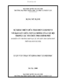 Luận văn Thạc sĩ Khoa học xã hội học: Sự khác biệt giữa thái độ và hành vi về bạo lực giữa vợ và chồng của cán bộ trong các tổ chức Phi chính phủ