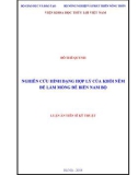 Luận án tiến sĩ Kỹ thuật: Nghiên cứu hình dạng hợp lý của khối nêm để làm móng đê biển Nam Bộ