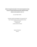 Master Thesis in Economics: Staff and management perception of the change management process: The case of Carphone Warehouse business integration between British and Irish operations in 2011-2012