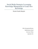 Master Thesis in Economics: Social Media Strategies Leveraging Knowledge Management to Create New Knowledge