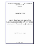 Luận án Tiến sĩ Y học: Nghiên cứu sự thay đổi hàm lượng Malondialdehyde ở bệnh nhân ung thư đại tràng trước và sau phẫu thuật triệt căn