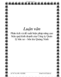 Luận văn: Phân tích và đề xuất biện pháp nâng cao hiệu quả kinh doanh của Công ty Quản lý bến xe – bến tàu Quảng Ninh