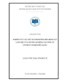 Luận văn Thạc sĩ Kinh tế: Nghiên cứu các yếu tố ảnh hưởng đến động lực làm việc của người lao động tại Công ty cổ phần Cơ khí Kiên Giang