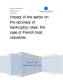 Master Thesis in Economics: Impact of the sector on the accuracy of bankruptcy rates: The case of French food industries