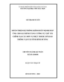 Luận văn Thạc sĩ Kế toán: Hoàn thiện hệ thống kiểm soát nội bộ đáp ứng cho lộ trình tăng cường tự chủ tài chính tại các đơn vị trực thuộc Sở Giao thông Vận tải tỉnh Bình Dương