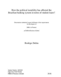 Master Thesis in Economics: How the political instability has affected the Brazilian banking system in terms of student loans?