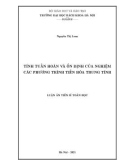 Luận án Tiến sĩ Toán học: Tính tuần hoàn và ổn định của nghiệm các phương trình tiến hóa trung tính