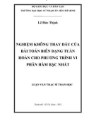 Luận văn Thạc sĩ Toán học: Nghiệm không thay dấu của bài toán biên dạng tuần hoàn cho phương trình vi phân hàm bậc nhất