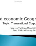 World economic Geography