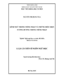 Luận án Tiến sĩ Ngôn ngữ học: Kính ngữ trong tiếng Nhật và những biểu hiện tương đương trong tiếng Việt