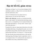 Hạt dẻ bồi bổ, giảm stress