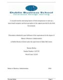 Master Thesis in Economics: A research into the motivating factors of Irish entrepreneurs to start-up